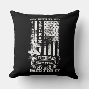 Mother of a Veteran Patriotic Military Tribute Cushion