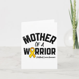 Mother Of A Warrior Childhood Cancer Awareness Mum Card
