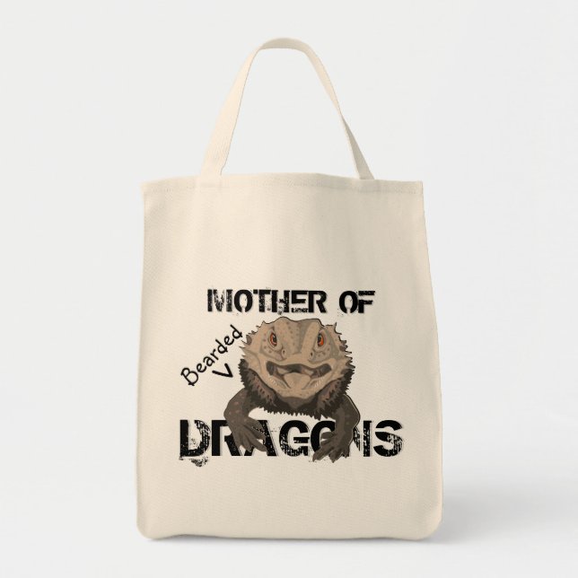 "Mother of Bearded Dragons" Tote Bag (Front)