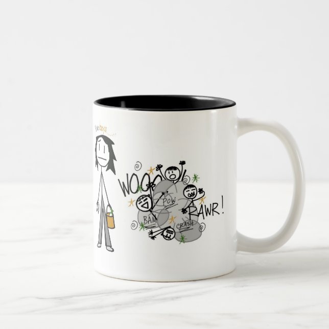 Mother Of Boys Two-Tone Coffee Mug (Right)