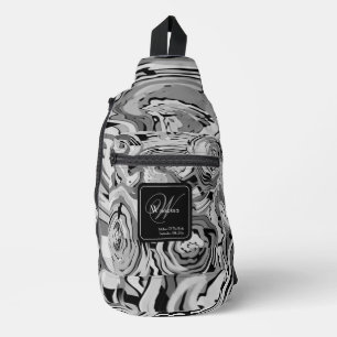 Mother Of Bride Gift Modern Pattern Chic Monogram Sling Bag