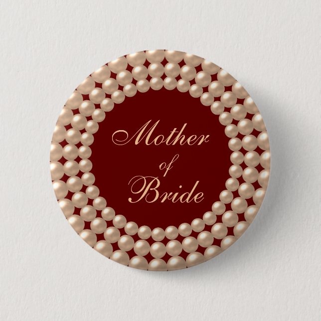 Mother of Bride Pearl Jewelled Button (Front)
