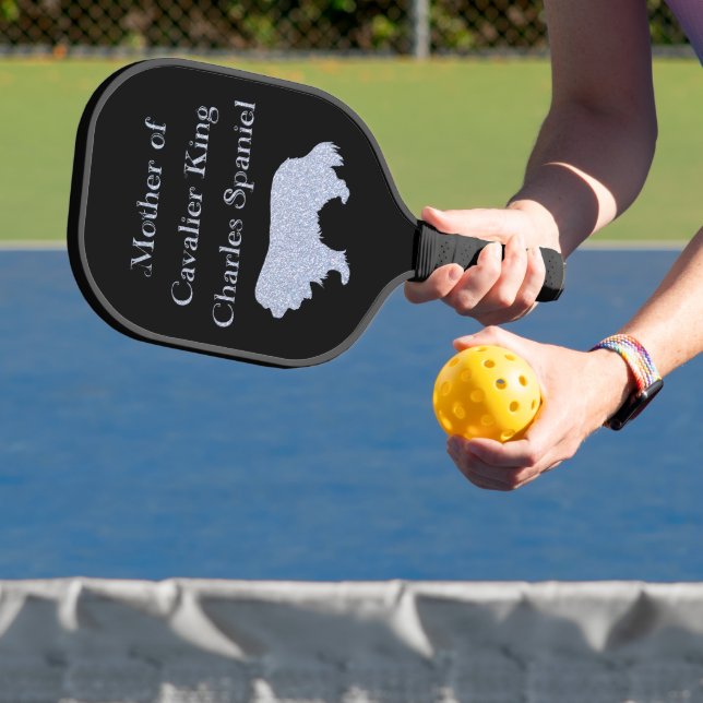 Mother Of Cavalier King Charles Spaniel Silver Pickleball Paddle (Insitu)