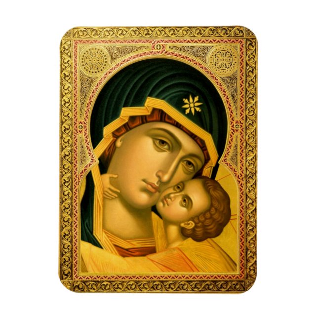 Mother of God Glykophilousa -- Icon Magnet (Vertical)