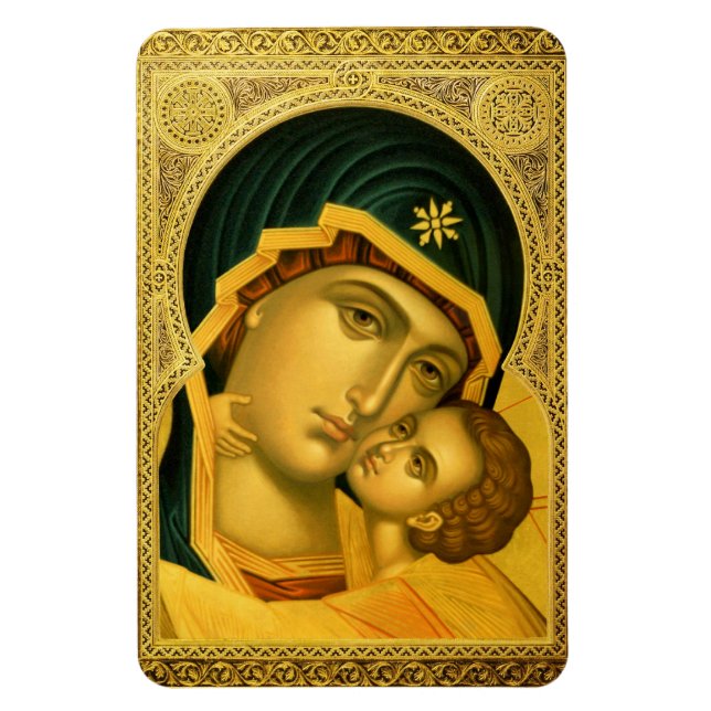 Mother of God Glykophilousa -- Icon Magnet (Vertical)