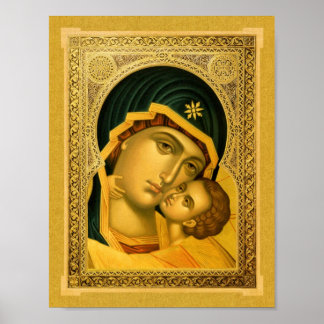 Mother of God Glykophilousa – Icon Poster