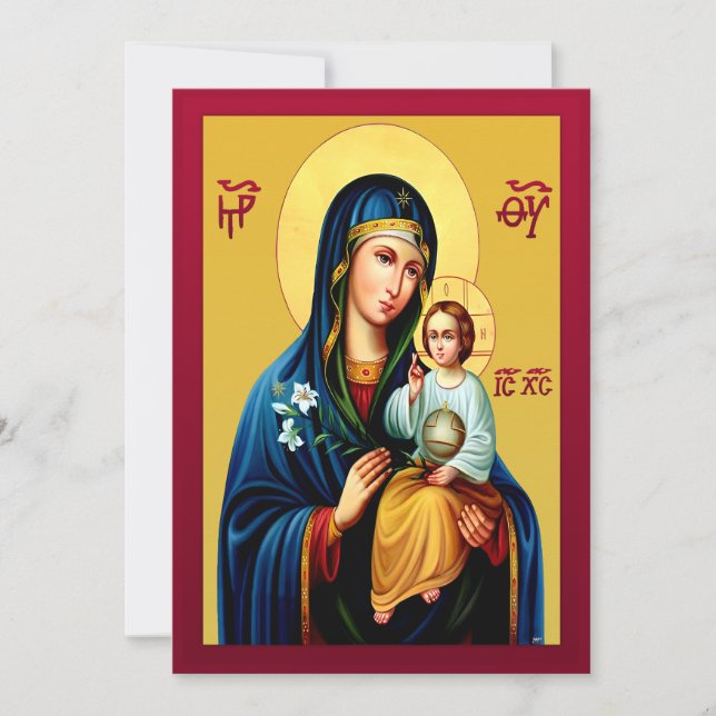 Mother of God new red Invitation (Front)