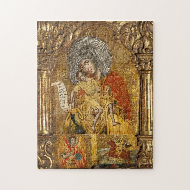 Mother of God Theotokos and Christ Child Icon      Jigsaw Puzzle (Vertical)