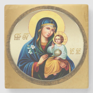 Mother of God, virgin mary Stone Coaster