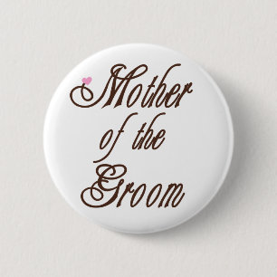 Mother of Groom Classy Browns 6 Cm Round Badge