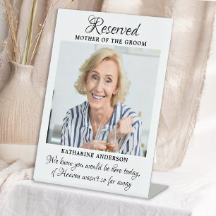 Mother Of Groom Photo Heaven Memorial Wedding Pedestal Sign