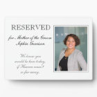 Mother of Groom Reserved Photo Memorial Wedding