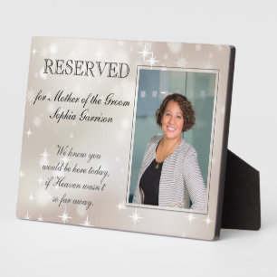 Mother of Groom Stars Photo Memorial Wedding Plaque