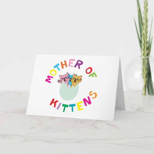 Mother of Kittens card (Front)