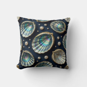 Mother of Pearl Abalone Gold Oyster Shell Cushion
