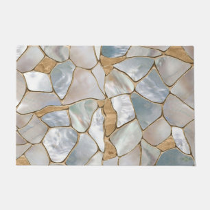 Mother of pearl and Gold cells abstract Doormat