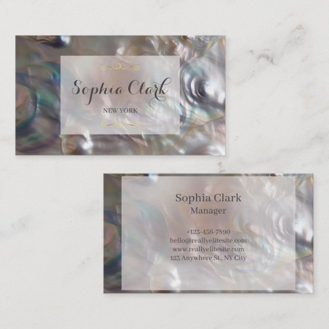 Mother of Pearl Business Card (Front/Back)