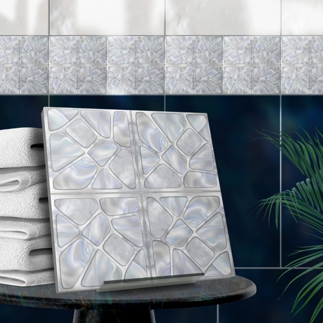 Mother of pearl  - Cells Collage N11 Ceramic Tile (Creator Uploaded)