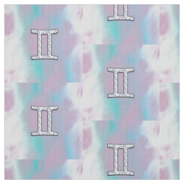 Mother of Pearl Decor Gemini Zodiac Symbol Fabric (Swatch)
