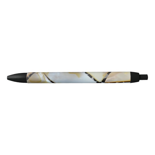 Mother of Pearl Design Black Ink Pen (Front)