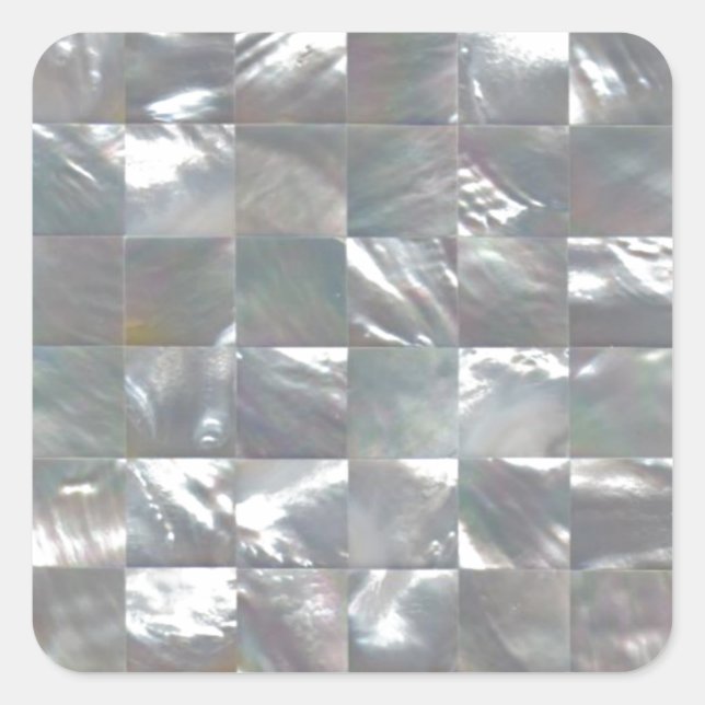 Mother of Pearl Design Square Sticker (Front)