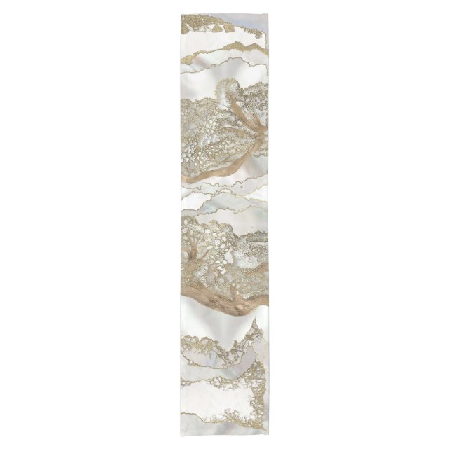 Mother of pearl Golden Tree Short Table Runner (Front)