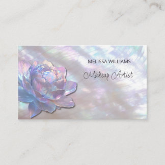  Mother-of-pearl Iridescent Peony Business Card