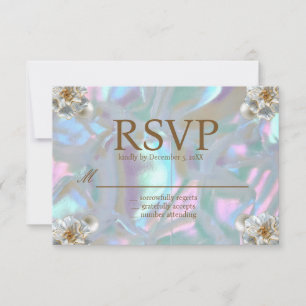 Mother of Pearl Iridescent RSVP Cards