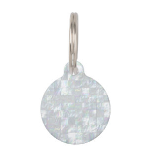 Mother Of Pearl Mosaic Pet Tag