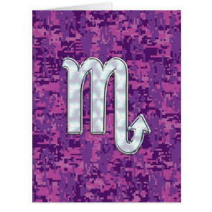 Mother of Pearl Scorpio Zodiac Pink Digital Camo
