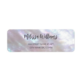 Mother-of-pearl Shimmering Return Address Label