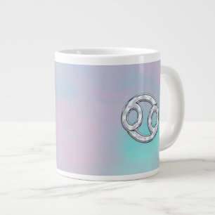 Mother of Pearl Style Cancer Symbol Astrology Large Coffee Mug