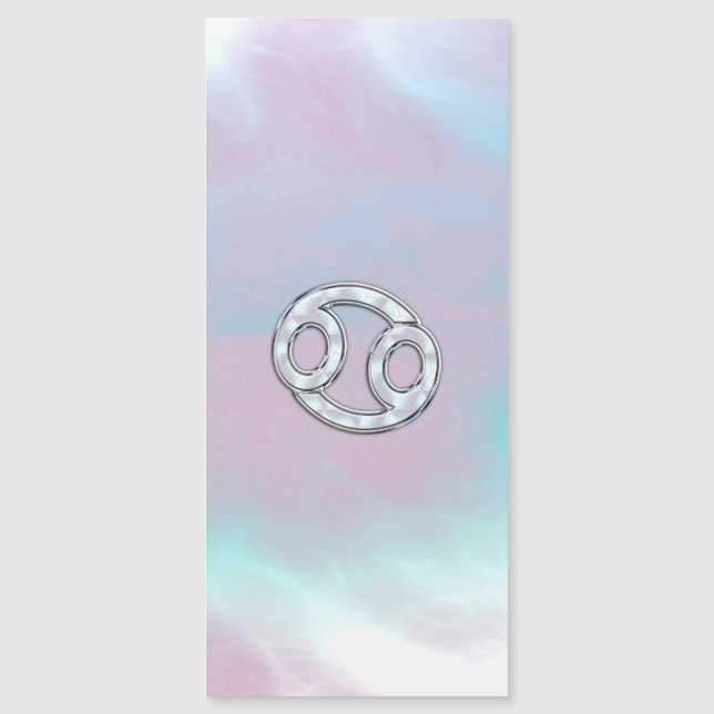 Mother of Pearl Style Cancer Zodiac Symbol (Front)