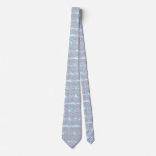 Mother of Pearl Style Cancer Zodiac Symbol Tie