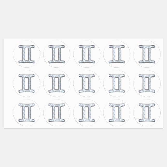 Mother of Pearl Style Gemini Zodiac Sign (Sheet)