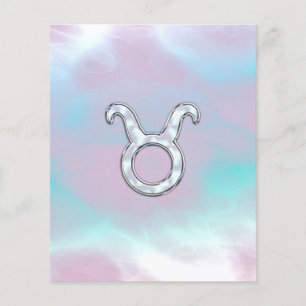 Mother of Pearl Taurus Zodiac Astrology Flyer