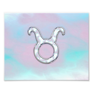 Mother of Pearl Taurus Zodiac Astrology Photo Print