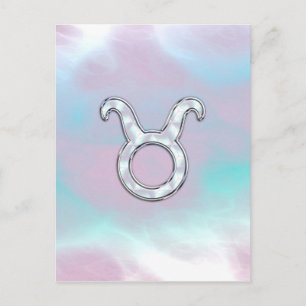 Mother of Pearl Taurus Zodiac Astrology Postcard