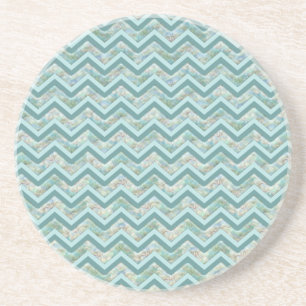 Mother of Pearl Teal ZigZag Coaster