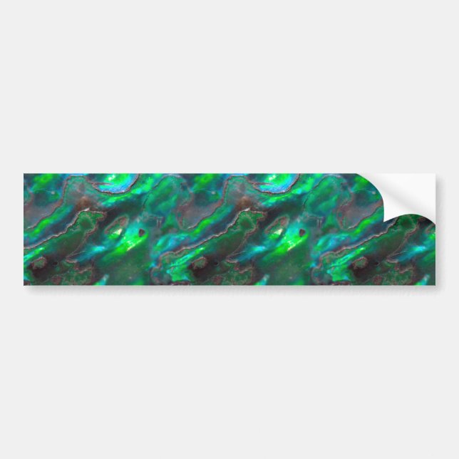 Mother Of Pearl Texture Teal Photo Pattern Bumper Sticker (Front)