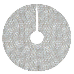 Mother Of Pearl Tiles Brushed Polyester Tree Skirt