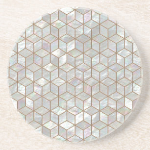 Mother Of Pearl Tiles Coaster