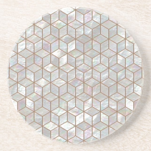 Mother Of Pearl Tiles Coaster (Front)