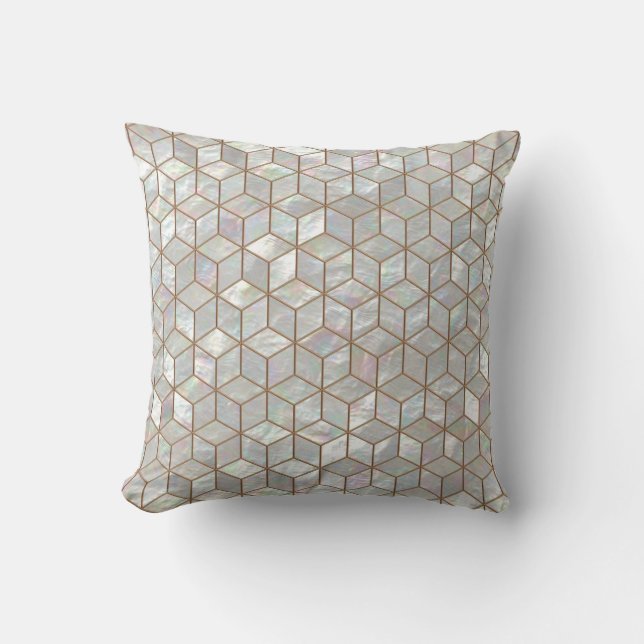 Mother Of Pearl Tiles Cushion (Front)