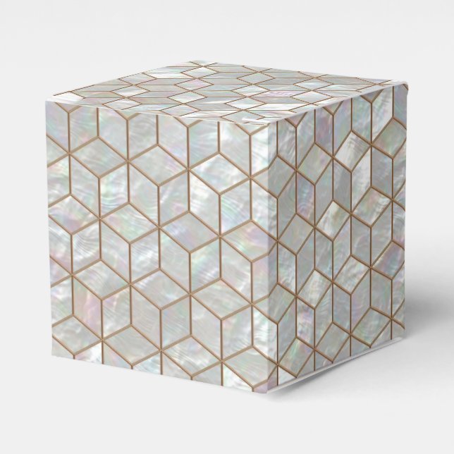 Mother Of Pearl Tiles Favour Box (Front Side)