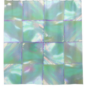 Mother of Pearl Tiles Shower Curtain