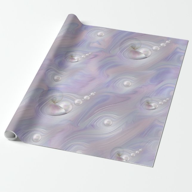 Mother of Pearls giving Birth to a Pearl Wrapping Paper (Unrolled)