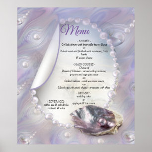 Mother of Pearls Merged like Liquid Swirls Poster