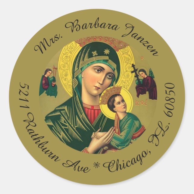 Mother of Perpetual Help Address Labels (Front)