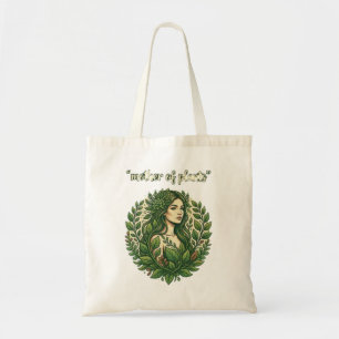 Mother of Plants Cottagecore Goddess Illustration Tote Bag